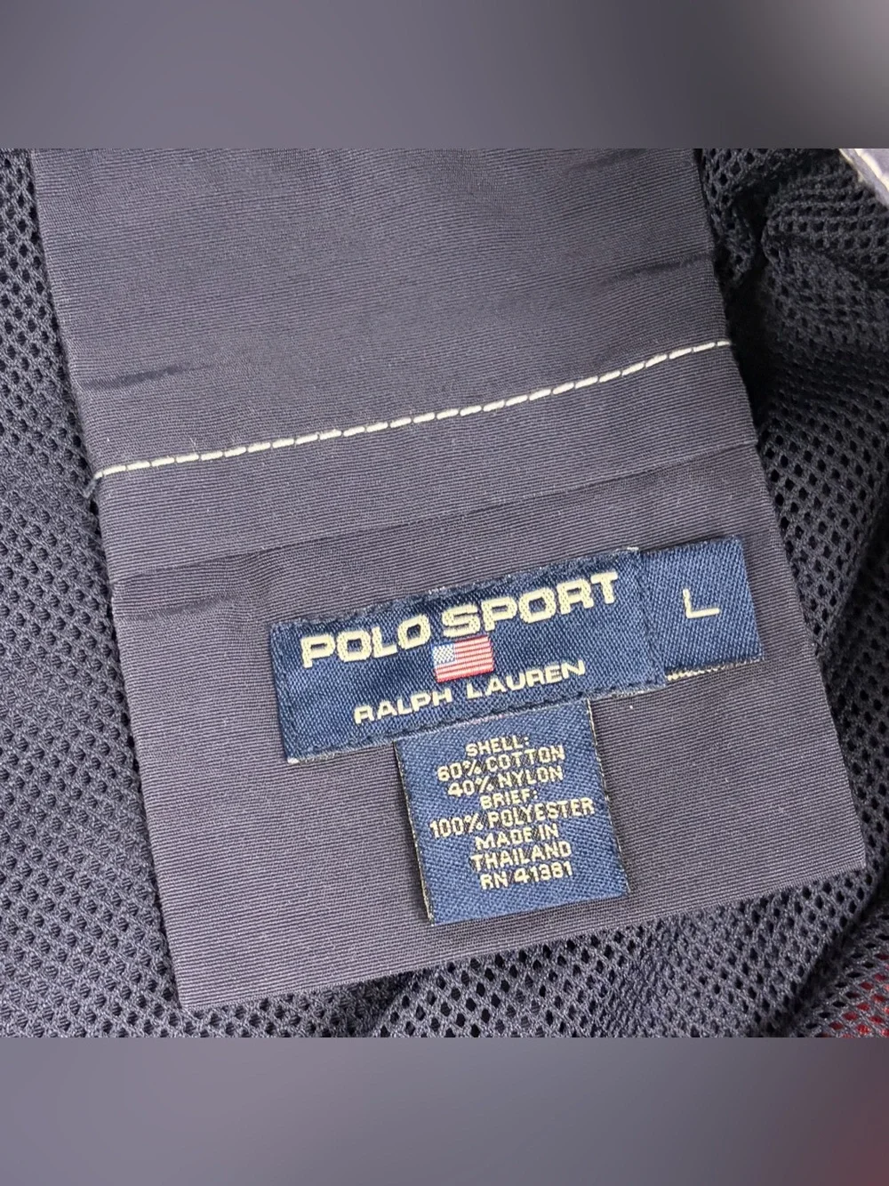 Polo Sport Ralph Lauren Swim Trunks Mens Large Lined Drawstring Pockets 90s Y2K